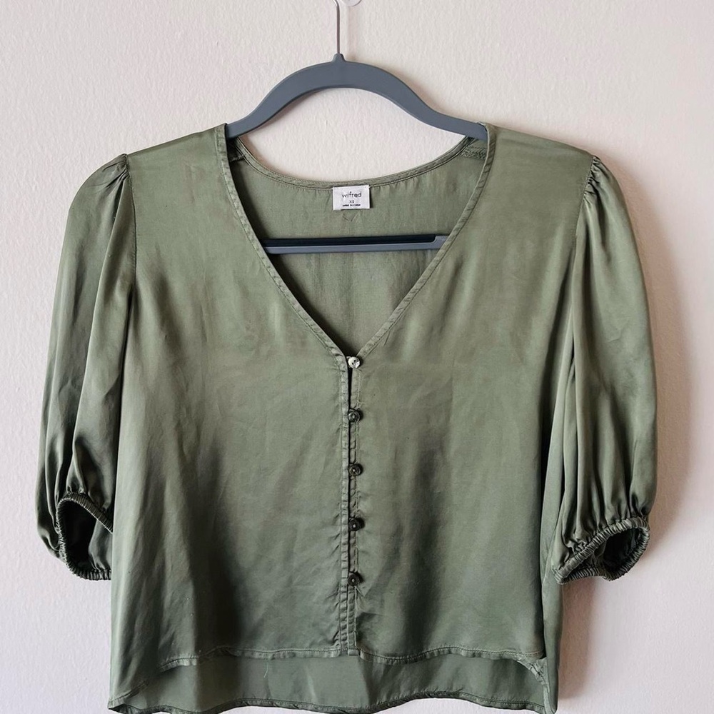 Aritzia silk blouse